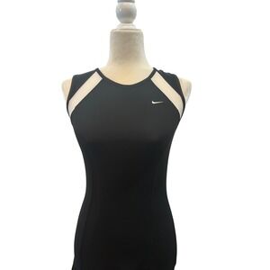 Nike Tennis Dress Sleeveless‎ Black White Athletic Sporty Activewear